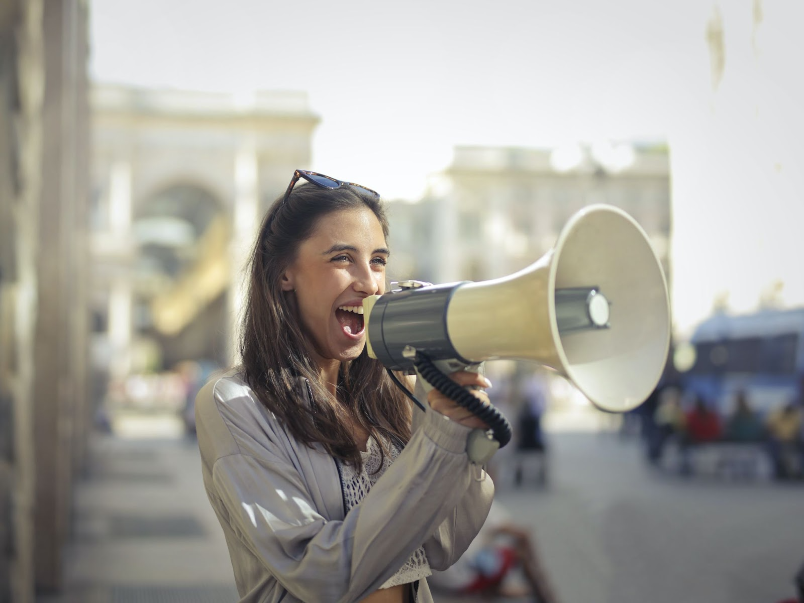 Communication avec un megaphone